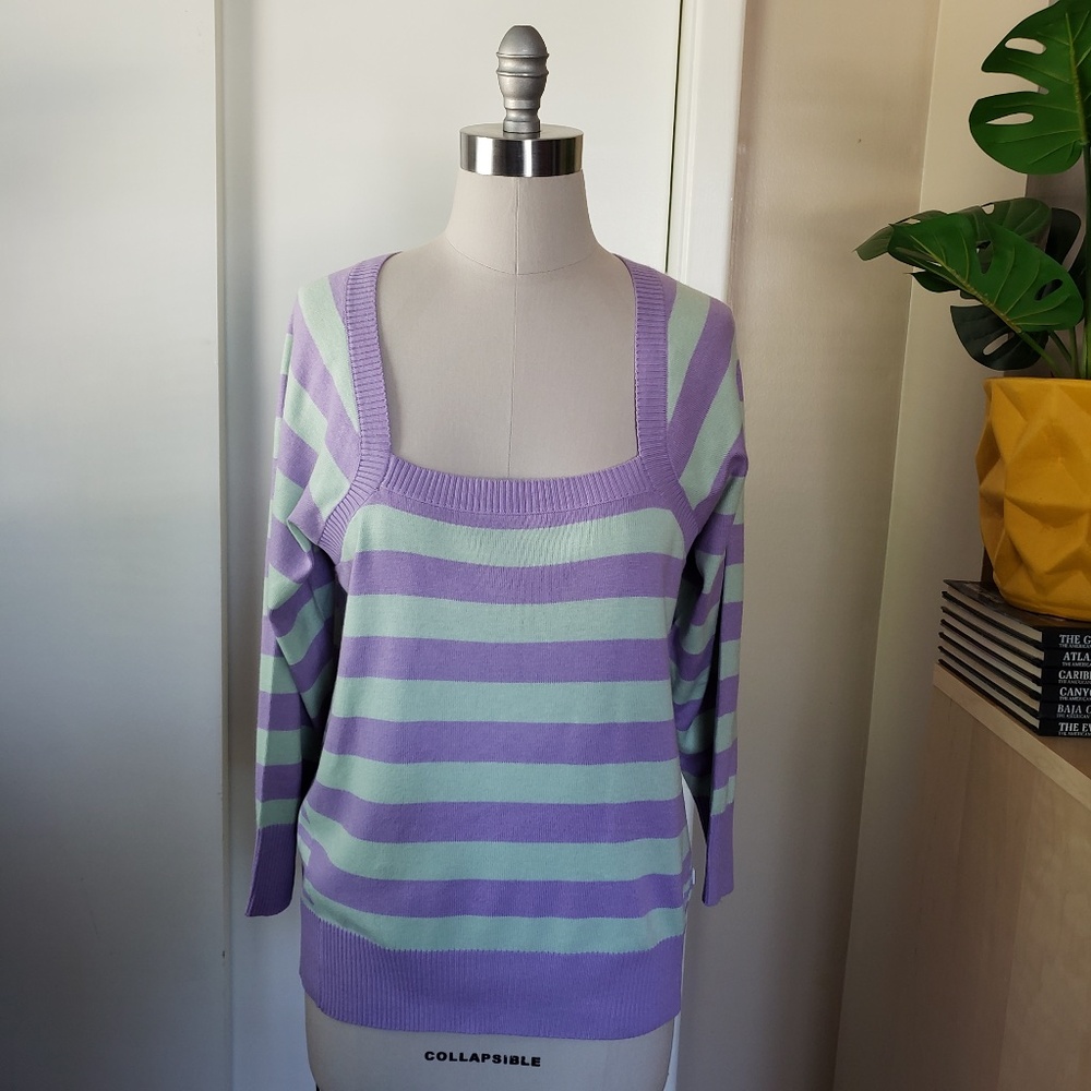 Anne Klein Stripe Sweater Size XL NEW!